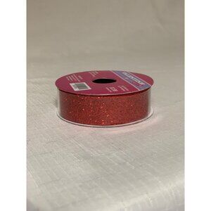 Craft Red Glitter Ribbon 1.5" x 6 Yard Sewing & Gift Wrapping Christmas Holiday